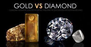 Comparación Diamante y Oro 